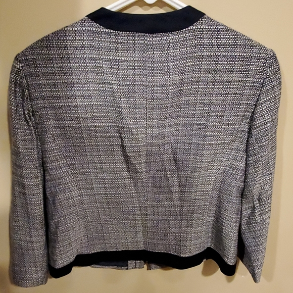 Jones New York Navy & White Zip Up Blazer - Picture 4 of 4